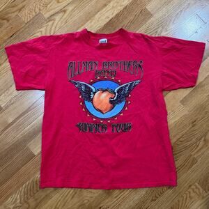 Allman Brothers Band Tour T-Shirt Mens Large Red Vintage 2005 Rock Music Tee